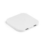 CAROLINE. Chargeur sans fil 15W superfast avec HUB 2 ports USB-A en ABS recyclé (100 % rABS) – Image 3