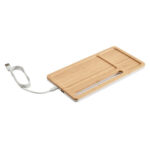 MOTT. Organiseur de bureau avec chargeur sans fil 15W en bambou et ABS – Image 3