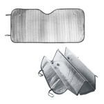 CRADLE. Pare-soleil pour pare-brise de voiture avec revêtement en PE et en aluminium