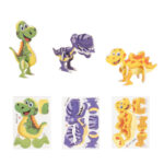 DINOSAURUS. Puzzle 3D en papier et EVA en forme de dinosaure