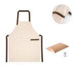 HOLM. Tablier en toile 100% coton (320 g/m²) avec détails en métal