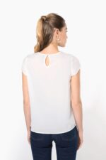 Blouse crêpe manches courtes femme – Image 2