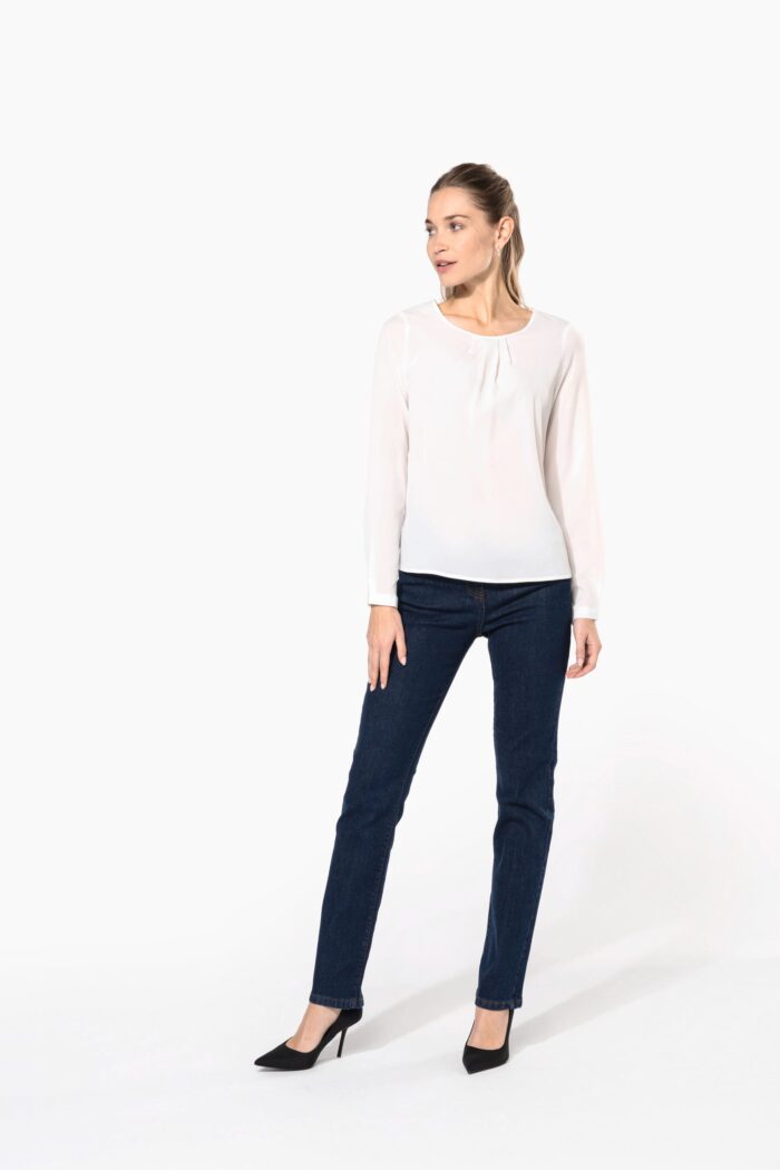 Blouse crêpe manches longues femme – Image 9