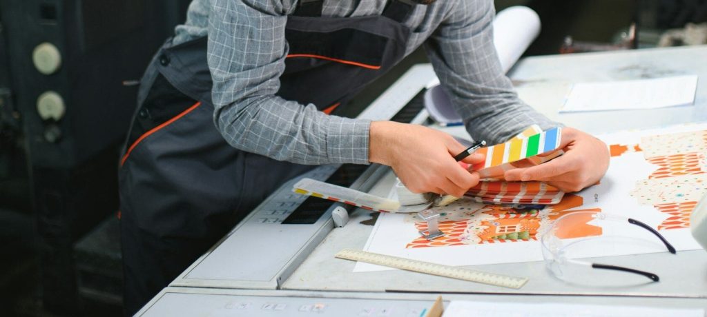 Portrait of a printing house worker