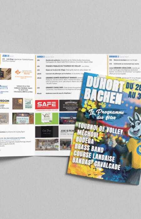 mockup dépliant A5 fêtes duhort 2023